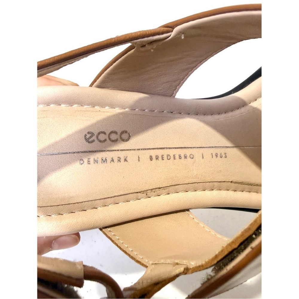 ECCO Sculpted Sandal LX 35 Women's US 10-10.5 EU‎ 41 Brown Leather Block Heel - Picture 8 of 11